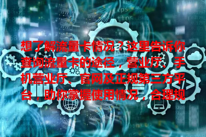 想了解流量卡情况？这里告诉你查询流量卡的途径，营业厅、手机营业厅、官网及正规第三方平台，助你掌握使用情况，合理规划流量