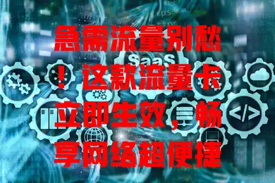 急需流量别愁！这款流量卡立即生效，畅享网络超便捷