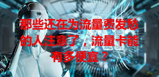 那些还在为流量费发愁的人注意了，流量卡能有多便宜？