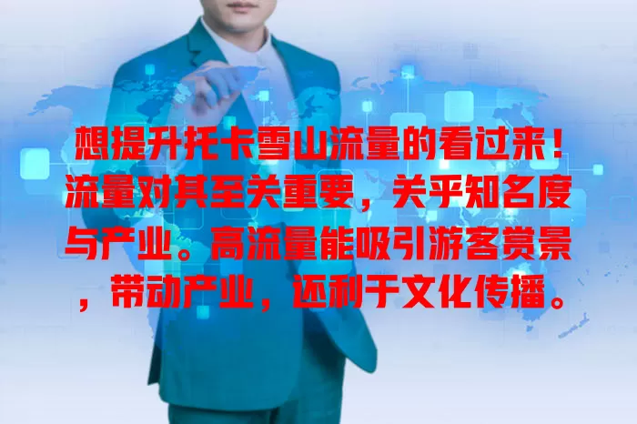 想提升托卡雪山流量的看过来！流量对其至关重要，关乎知名度与产业。高流量能吸引游客赏景，带动产业，还利于文化传播。提升需加大宣传、提升服务品质，共同努力让其流量攀升绽放光彩