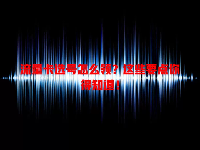 流量卡选号怎么领？这些要点你得知道！