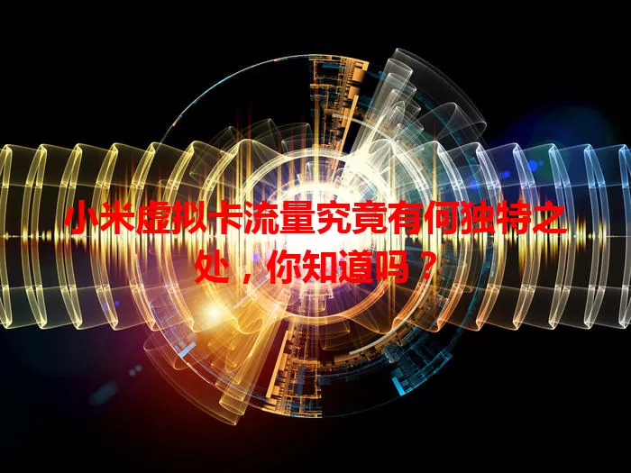 小米虚拟卡流量究竟有何独特之处，你知道吗？