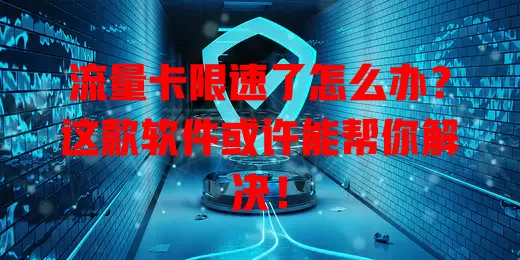 流量卡限速了怎么办？这款软件或许能帮你解决！