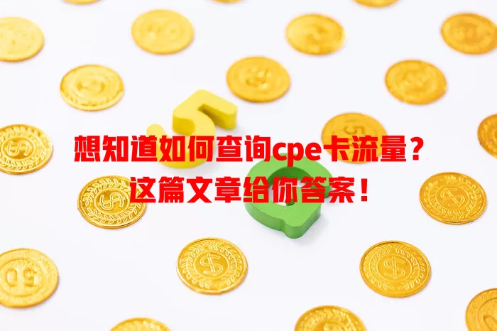 想知道如何查询cpe卡流量？这篇文章给你答案！
