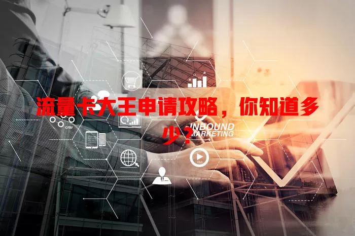 流量卡大王申请攻略，你知道多少？