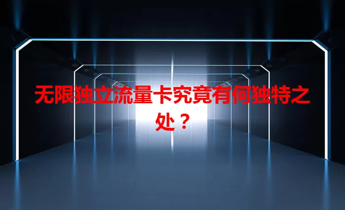 无限独立流量卡究竟有何独特之处？