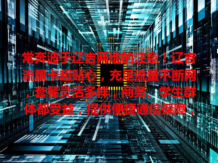 常奔波于辽吉两地的注意！辽吉流量卡超贴心，充足流量不断网，套餐灵活多样，商务、学生群体都受益，提供便捷通信保障，让你畅游数字世界！