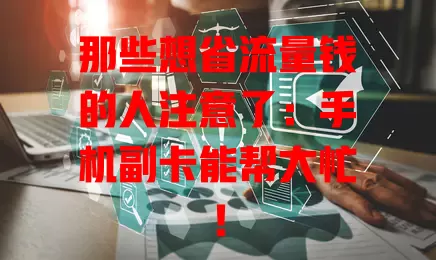 那些想省流量钱的人注意了：手机副卡能帮大忙！