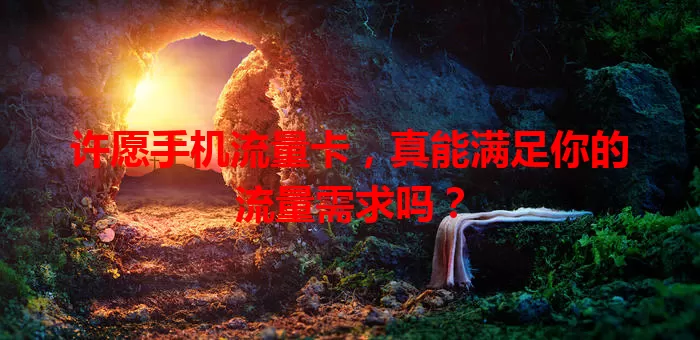 许愿手机流量卡，真能满足你的流量需求吗？
