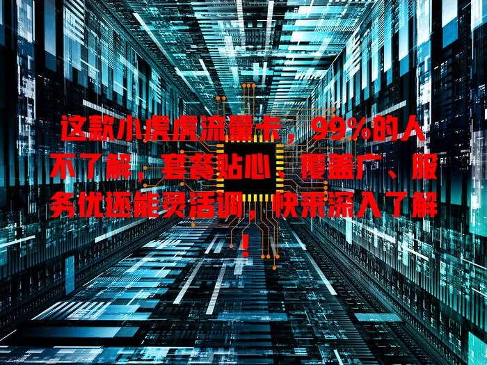 这款小虎虎流量卡，99%的人不了解，套餐贴心、覆盖广、服务优还能灵活调，快来深入了解！