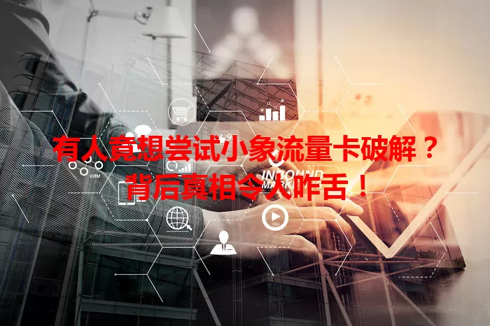 有人竟想尝试小象流量卡破解？背后真相令人咋舌！