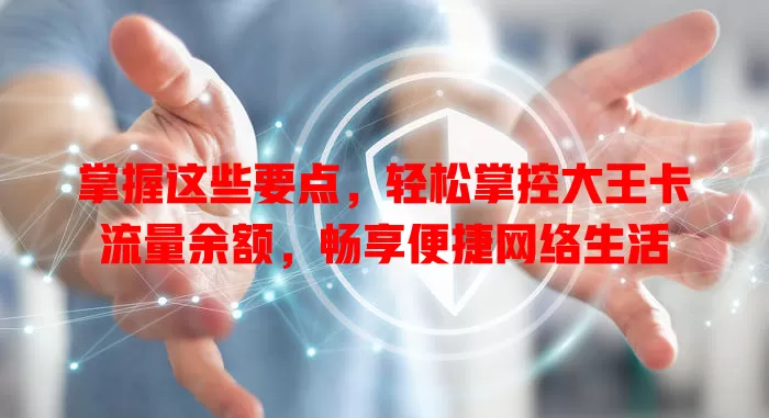 掌握这些要点，轻松掌控大王卡流量余额，畅享便捷网络生活