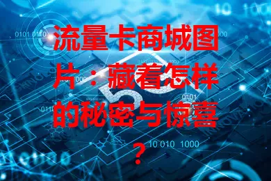 流量卡商城图片：藏着怎样的秘密与惊喜？