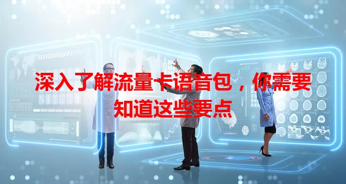 深入了解流量卡语音包，你需要知道这些要点