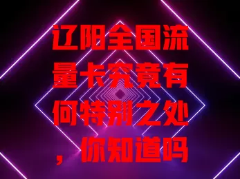 辽阳全国流量卡究竟有何特别之处，你知道吗？