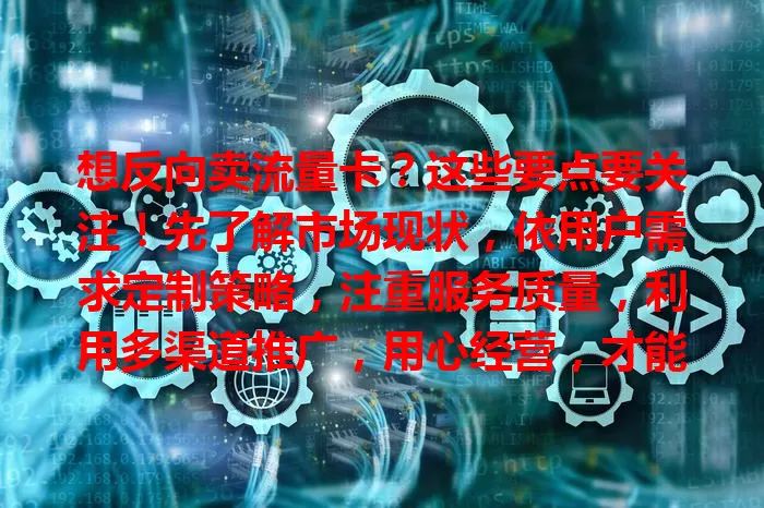 想反向卖流量卡？这些要点要关注！先了解市场现状，依用户需求定制策略，注重服务质量，利用多渠道推广，用心经营，才能让流量卡为你创财富