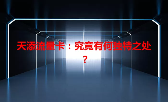 天添流量卡：究竟有何独特之处？