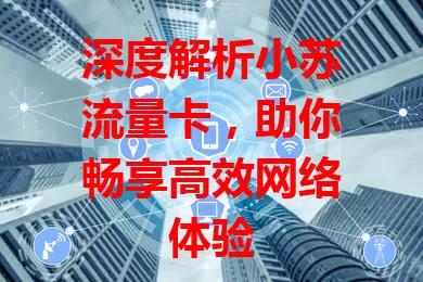 深度解析小苏流量卡，助你畅享高效网络体验
