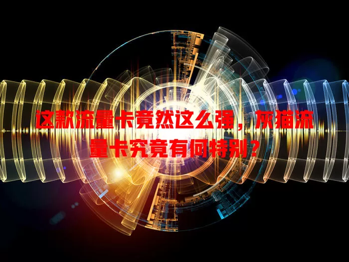 这款流量卡竟然这么强，灰猫流量卡究竟有何特别？