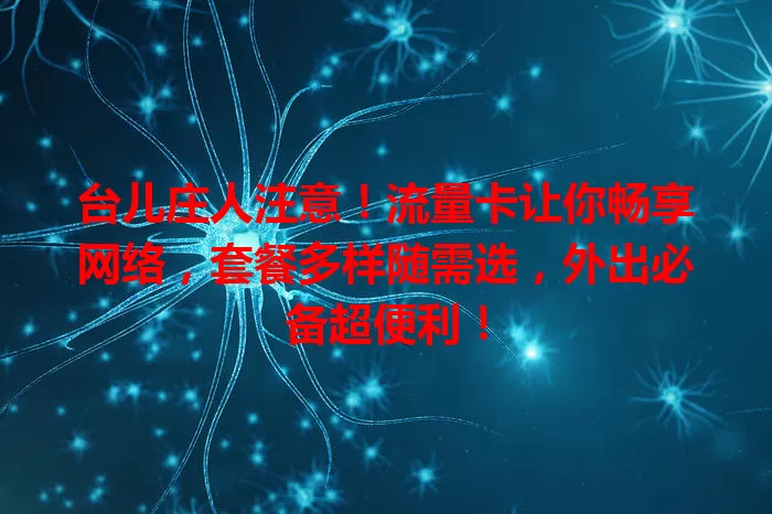 台儿庄人注意！流量卡让你畅享网络，套餐多样随需选，外出必备超便利！