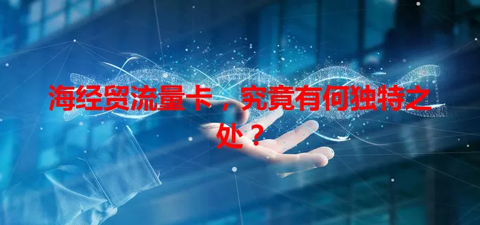 海经贸流量卡，究竟有何独特之处？