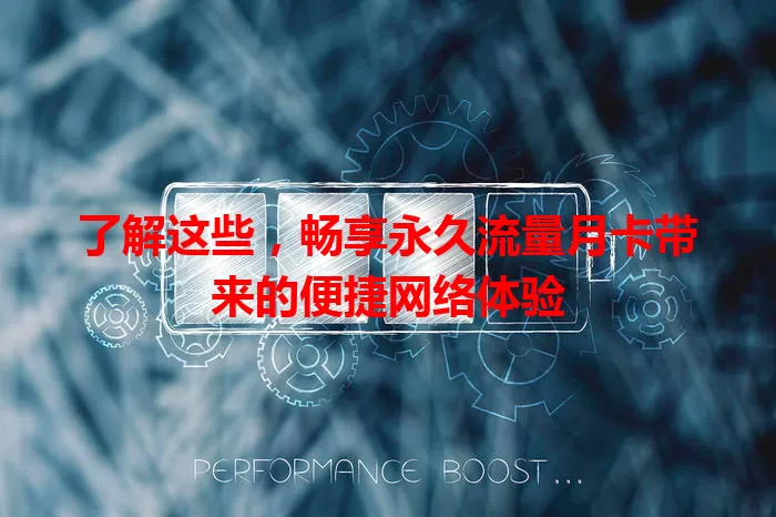 了解这些，畅享永久流量月卡带来的便捷网络体验