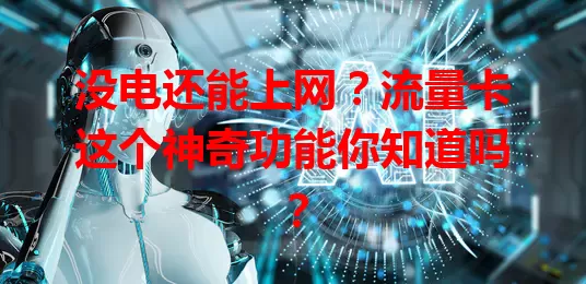 没电还能上网？流量卡这个神奇功能你知道吗？