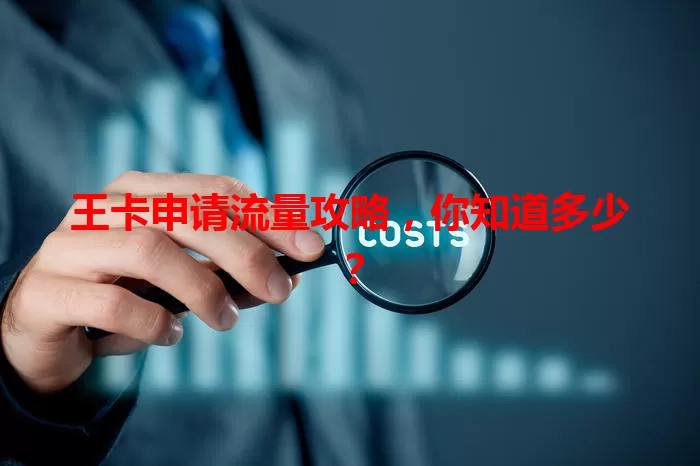 王卡申请流量攻略，你知道多少？