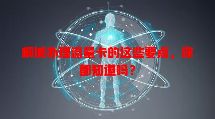 桐城办理流量卡的这些要点，你都知道吗？