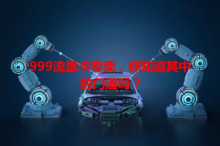 999流量卡专卖，你知道其中的门道吗？