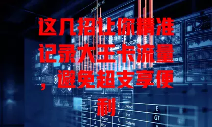 这几招让你精准记录大王卡流量，避免超支享便利