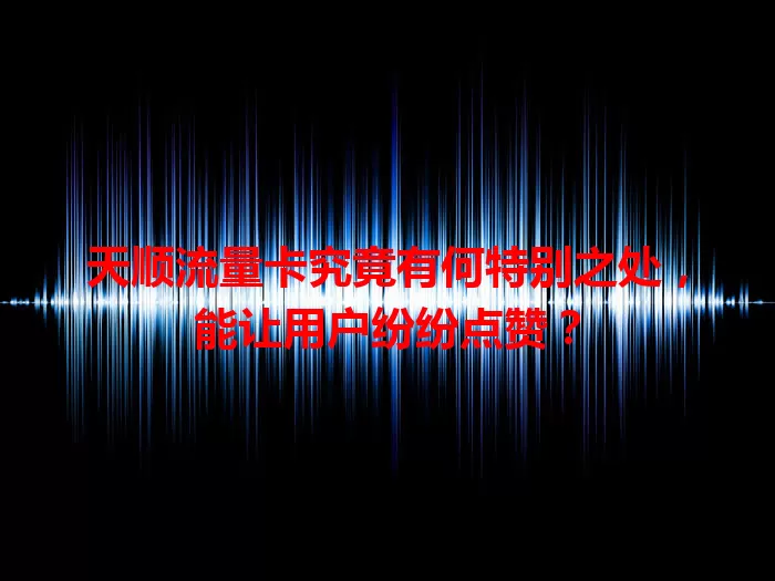 天顺流量卡究竟有何特别之处，能让用户纷纷点赞？
