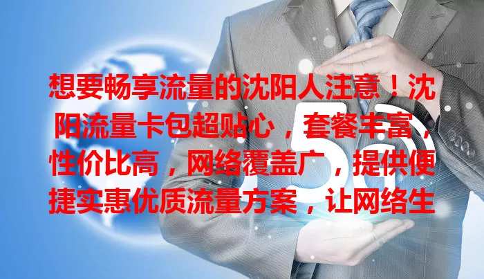 想要畅享流量的沈阳人注意！沈阳流量卡包超贴心，套餐丰富，性价比高，网络覆盖广，提供便捷实惠优质流量方案，让网络生活更精彩