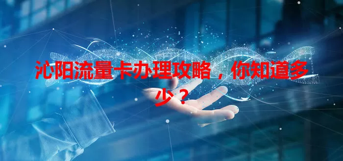 沁阳流量卡办理攻略，你知道多少？