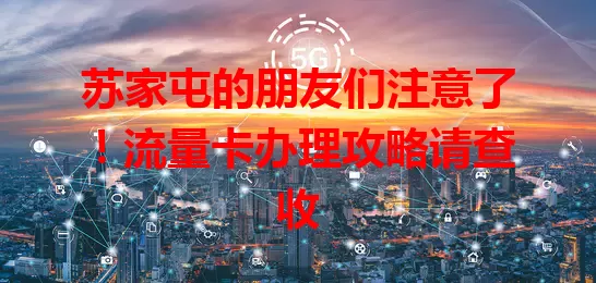 苏家屯的朋友们注意了！流量卡办理攻略请查收