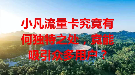 小凡流量卡究竟有何独特之处，竟能吸引众多用户？
