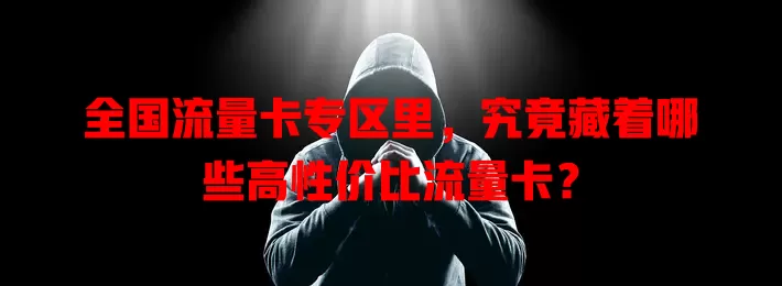 全国流量卡专区里，究竟藏着哪些高性价比流量卡？