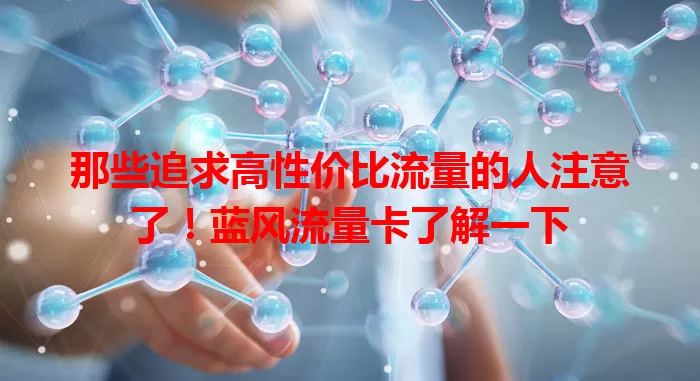 那些追求高性价比流量的人注意了！蓝风流量卡了解一下