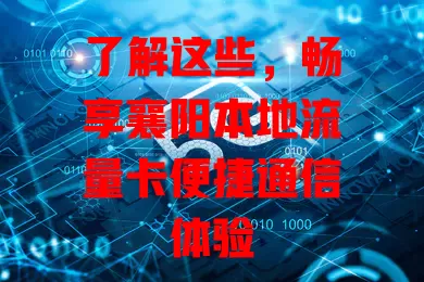 了解这些，畅享襄阳本地流量卡便捷通信体验