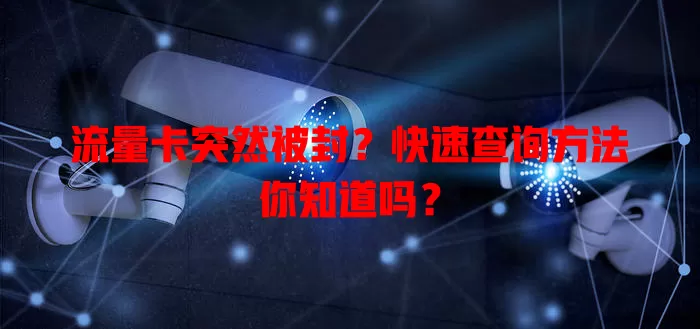 流量卡突然被封？快速查询方法你知道吗？