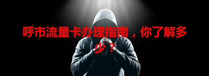 呼市流量卡办理指南，你了解多少？