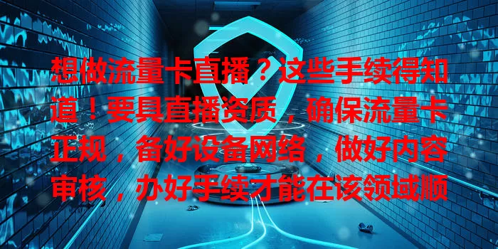 想做流量卡直播？这些手续得知道！要具直播资质，确保流量卡正规，备好设备网络，做好内容审核，办好手续才能在该领域顺利发展，带来优质直播体验
