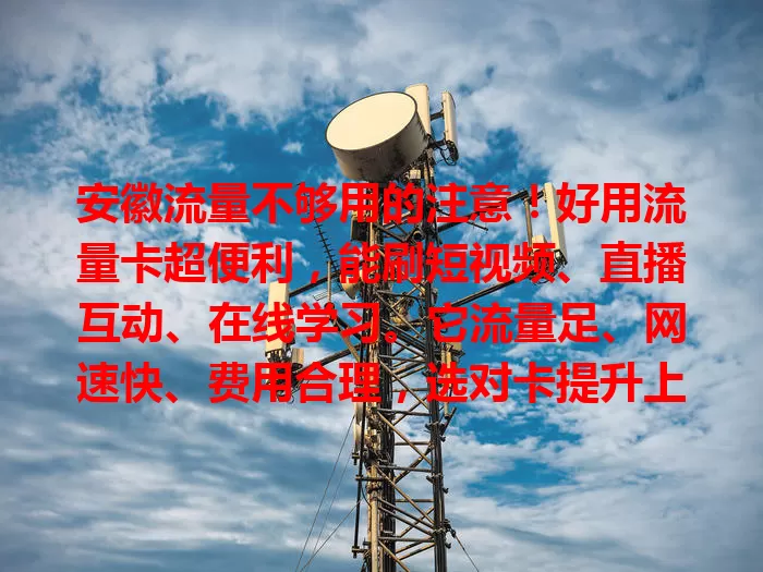 安徽流量不够用的注意！好用流量卡超便利，能刷短视频、直播互动、在线学习。它流量足、网速快、费用合理，选对卡提升上网体验，快挑卡开启畅快网络生活