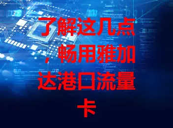 了解这几点，畅用雅加达港口流量卡