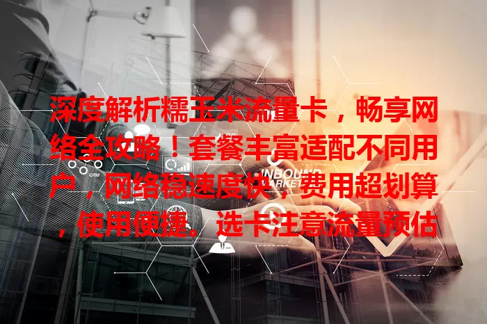 深度解析糯玉米流量卡，畅享网络全攻略！套餐丰富适配不同用户，网络稳速度快，费用超划算，使用便捷。选卡注意流量预估与覆盖范围，掌握要点轻松满足网络需求