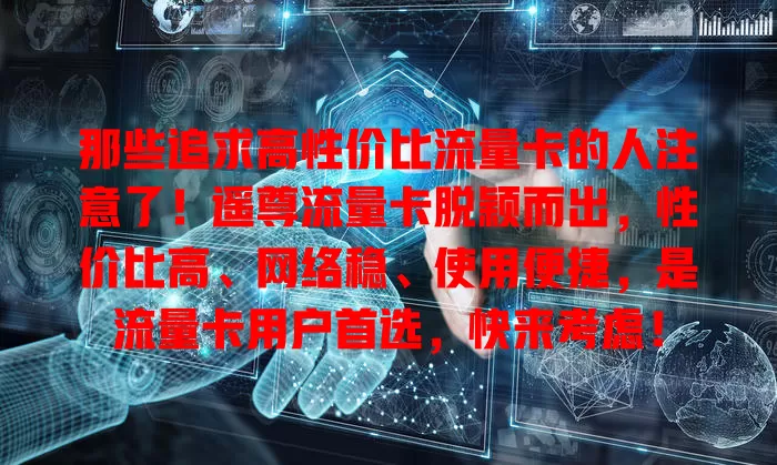那些追求高性价比流量卡的人注意了！遥尊流量卡脱颖而出，性价比高、网络稳、使用便捷，是流量卡用户首选，快来考虑！