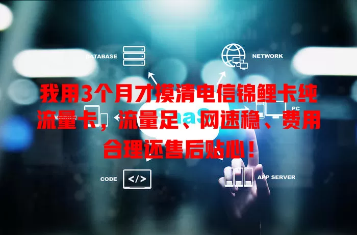 我用3个月才摸清电信锦鲤卡纯流量卡，流量足、网速稳、费用合理还售后贴心！