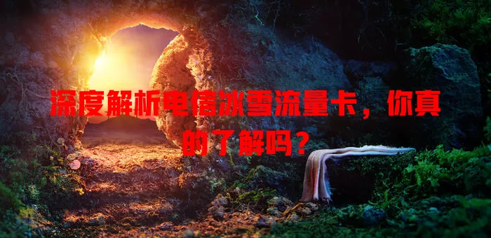 深度解析电信冰雪流量卡，你真的了解吗？