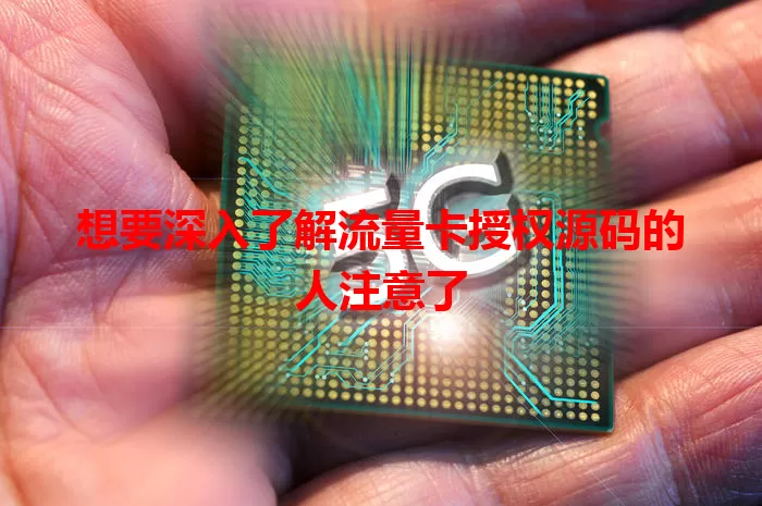 想要深入了解流量卡授权源码的人注意了