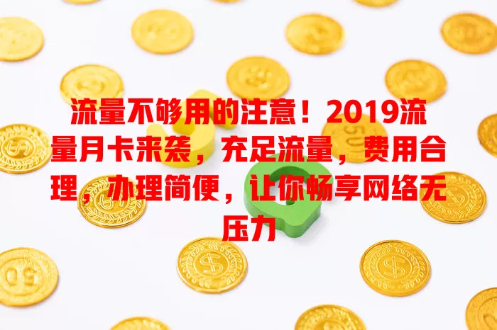 流量不够用的注意！2019流量月卡来袭，充足流量，费用合理，办理简便，让你畅享网络无压力